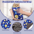 Paw Legend 27.6" Cat Wrap for Grooming Cat Wrap for Cutting Nails Cat Restraint for Nail Clipping Self Adhesive Blanket Restraint Cloth for Cats Within 15lbs