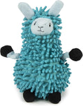 goDog Llamas Noodle Squeaky Plush Dog Toy, Chew Guard Technology - Blue, Small