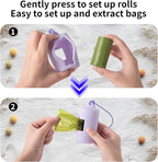 3Pack Dog Poop Bag Holder for Leash,Integrated Molding Soft Plastic Pet Waste Bag Dispenser with Elastic Loop Protable Doggie Poop Bag Dispensers