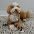 SPOT Skinneeez Jungle Cat 14 Inch Stuffing-Free Plush Squeaky Dog Toy – Soft Interactive Chew Toy for Small and Medium Dogs – Mess-Free Play for Light & Moderate Chewers