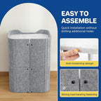 Cat House for Indoor Cats Large Cat Bed Cave 2-Storey Cats Condo with Cozy Felt Covered Hideaway for Multiple Pets Gray