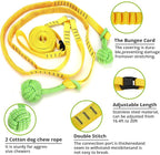 Dog Hanging Bungee Tug Toy for Two Dogs: Interactive Tether Tug-of-War for Pitbull Small to Large Dogs to Exercise - Durable Retractable Tugger Dog Rope Toy with 2 Chew Rope Toys