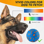 2Pcs Dog Balls, Tennis Balls for Dog Aggressive Chewers, for Large Medium Small Puppy, Training Catch&Fetch, Water Floats Toys, Blue