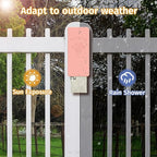 Dog Poop Bag Dispenser, Wall-Mounted dispenser Outdoor or Indoor for Doggy and Pets, Pink Dog Poop Bag Holder for Yard and Park, Included 4 Rolls (60 Bags)