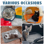4 Pack Self Heating Cat Pad Self Warming Cat Bed Non Slip Warm Dog Pad Mat Washable Pet Kennel Crate Bed Mat for Indoor Outdoor Pets (Gray,20 x 28 Inch)
