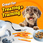Gootoe Soft Turkey Tendon Stirip with Pumpkin 3oz, Chewy Snack, USA-Sourced Turkey Tendon, Premium Training Chews, Hypoallergenic, Reseal Value Bags, Ideal for Small & Senior Dogs