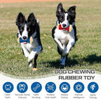 Aliceset 2 Pcs Dog Toys for Aggressive Chewers Tough Durable Indestructible Puzzle Interactive Dog Cognitive Chew Toys with Beef Flavor, Safe Rubber Bone Shape Enrichment Gift to Keep Them Busy