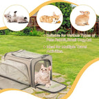 Cat Carrier Soft for Pets Up to 15 Lbs, TSA Airline Approved Pet Carriers, Expandable Dog Carrier for Travel, Soft Sided Collapsible Pet Travel Carrier for Cats and Small Dogs, Grey