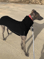 Esobo Fleece Dog Apparel Winter Warm Dog Coat Doggie Turtleneck Cozy Jacket Soft Shirt Vest Stylish Pet Outfits for Small Medium Large Dogs (Black, X-Large)