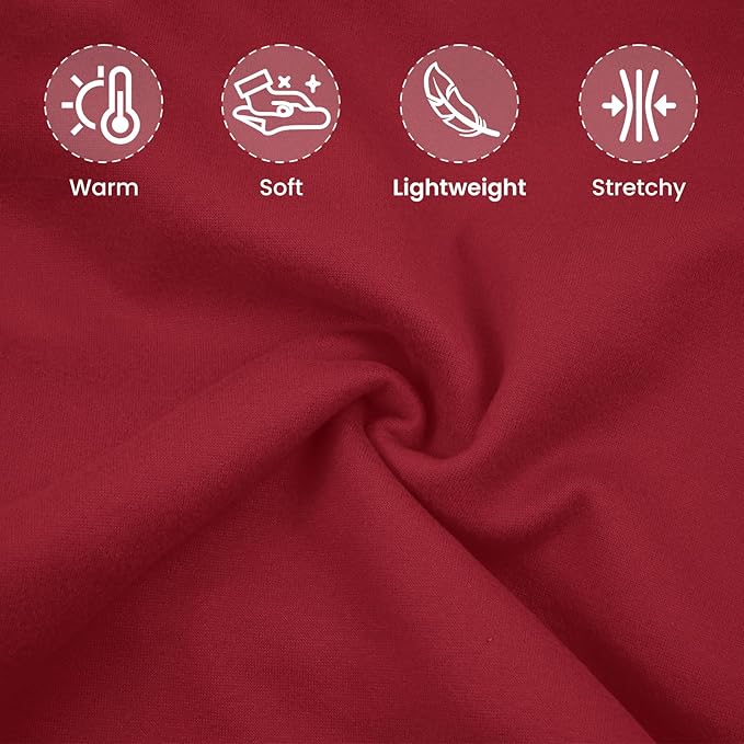 ROZKITCH Dog Sweaters Soft Fleece Pullover Sweatshirt Pajamas, Turtleneck Warm Pet Cold Weather Jacket Stretchy Vest Jumpsuit Apparel Outfit Clothes for Small Medium Large Dogs Walking Sleep Red 2XL