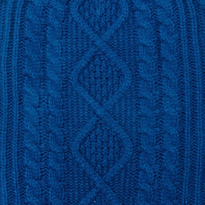 BINGPET Thermal Knitted Dog Sweater for Small Medium Large Dogs,Winter Dog Cat Coat Warm Sweartershirts Outfits,Classic Cable Knit Turtleneck Pullover Dog Jumper Coat Warm Sweartershirts(Blue,S)