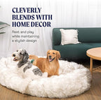 PupCloud, Human-Sized Dog Bed, Faux Fur Memory Foam, Waterproof and Machine Washable, Ultra-Soft Cover