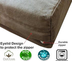 Dogbed4less Premium Jumbo HeadRest Orthopedic Cool Memory Foam Dog Bed for Large and Extra Large Dogs, Waterproof Liner with Durable Denim Cover, 55X47X4