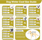 BRKURLEG Dog Winter Jackets for Large Dogs, Dog Coat with Harness Built in, Dogs Snowsuits with Zipper, Waterproof Windproof Pet Puffer Jacket Fleece Vest for Beagle, Pitbull, Green XL