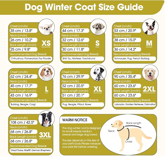 BRKURLEG Dog Winter Jackets for Small Dogs, Dog Coat with Harness Built in, Dogs Snowsuits with Zipper, Waterproof Windproof Pet Puffer Jacket Fleece Vest for Chihuahua, Yorkie, Green XS