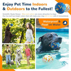 Petcare 2 Pack Dog Balls Toys for Aggressive Chewers Indestructible Tennis Balls for Medium Large Dogs Water Toy Chew Ball Tough Durable Big Dog Toys Bouncing Ball for Dogs to Fetch, Blue+White