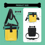 Sharmila Dog Treat Pouch - Large Capacity Storage & Multi-Pocket Design, Waterproof Training Treat Pouch Constructed from High-Density Oxford Fabric for Pet Training, Dog Walking, Hiking (Yellow)