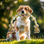 Norvy XXL 6-Knot Dog Rope Toy for Large Dogs Aggressive Chewers 40in Long Heavy Duty Rope Toy Almost Indestructible Dog Tug Toy Puppy Cotton
