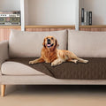 gogobunny 3X Stronger Waterproof Pet Blanket, Scratch Proof Furniture Protector for Dogs Cats, Reversible Cover 30x90 Inch, Dark Chocolate