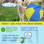 Herding Ball for Dogs and Horses - 18" Jolly Ball for Dogs, Agility Training Equipment, Herding for Australian/German Shepherd, Improved Bite-Resistant, Reinforced Sewing Dog Toys - Blue&Yellow（NEW）