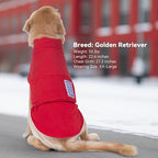 cyeollo XL Dog Sweater, Fleece Dog Sweaters Soft Stretchy Doggie Vest Turtleneck Doggy Sweatshirt Warm Fall & Winter Clothes for Medium to Large Dogs Girl, Red XL