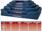 Replacement Outer Cover for The Dog's Bed Orthopedic Memory Foam Dog Bed. Washable Oxford Fabric, Medium (Blue with Red Piping UK Embroidery Flag)