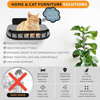 Cat Wall Shelves with 3 Steps – Modern Mounted Cat Wall Furniture & Shelf, Premium Hardwood Bed for Climbing, Sleeping & Lounging, Indoor Hammock for Large Cats - Black