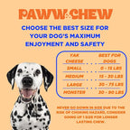 Paww Chew Yak Chews For Large Dogs - 100% Natural, Long Lasting Dog Treats, (Large - 4 Pack) High Protein, Great for Oral Health, Odor-Free, Gluten-Free, Limited Ingredients Yak Bone for Power-Chewers