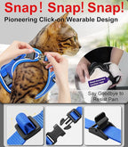 Cat Harness and Leash for Walking Escape Proof Soft Adjustable Cat Leash Breathable Comfortable Vest Easy to Wear Kitten Harness for Outdoor Travel Blue XS