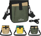 Sharmila Dog Treat Pouch - Large Capacity Storage & Multi-Pocket Design, Waterproof Training Treat Pouch Constructed from High-Density Oxford Fabric for Pet Training, Dog Walking, Hiking (Green)