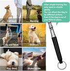2 Pack Dog Whistle, Dog Whistle to Stop Barking Neighbors Dog, Adjustable Ultrasonic Silent Dog Training Whistles(Black and White with Lanyard)