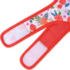 Mile High Life Dog Harness, Air Mesh Floral Vest Harness for 20 lbs Small Dogs & Cats, Easy Get on Adjustable Easy Closures Both Neck and Chest(Red Flower, S Chest 16"-18")