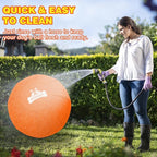 Herding Ball for Dogs 18 Inch - Dual-Layer Heavy Duty Herding Ball for Australian Shepherds, Border Collies & Corgis | Outdoor Herding Toy for Small/Medium Dogs - Backyard Training and Play - Orange