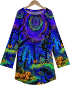 MARSVOVO Women Novelty Graphic Plus Size Sweater Crewneck Long Sleeve Cute Printed Loose Fit Casual Fall Sweaters Top