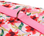 Mile High Life Dog Harness, Air Mesh Floral Vest Harness for 20 lbs Small Dogs & Cats, Easy Get on Adjustable Easy Closures Both Neck and Chest(Lily, S Chest 16"-18")