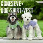 Koneseve Dog Shirts 2 Pack Breathable Sleeveless Vest, Stretchy & Soft, Purple & Vivid Green, Size S