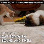 Large Cat Toy Dino - Catnip Matatabi Silvervine Filled Help Relief Stress Interactive Indoor Cat Kicker (Green)