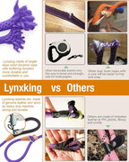 lynxking 8 FT Dog Leash Slip Lead 2 Pack Strong Heavy Duty Braided Dog Training Leash No Pull Training Lead Leashes for Medium Large and Small Dogs