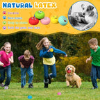 Hungdao 10 Pack Dog Squeaky Toys Soft Latex Squeaky Toys Small Balls Interactive Pet Chewing for Puppy Training Interactive Fetch Play Supplies (Dog)