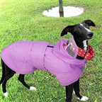 Kuoser Dog Raincoat, Waterproof Dog Rain Jacket with Clear Hooded Double Layer, Lightweight Reflective Dogs Rain Coat with Adjustable Belly Strap, Rain Coats for Small Dogs Outdoor Wear, Pink S