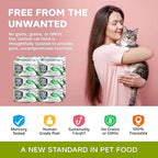 Pure Cravings Mackerel Flakes in Tuna Consommé, Canned Wet Cat Food Soup, 100% Mercury-Tested, Moist Can Fish, Grain-Free Protein, Non-GMO, 3oz, Pack of 12
