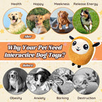 Interactive Moving Dog Toys, 2025 Upgraded Jumping Squeaky Moving Dog Ball, Rechargeable Plush Chew Toys for Small/Medium/Large Dogs to Keep Them Busy (Sheep)