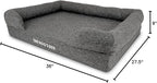 The Dog’s Bed, Large Grey Linen 36x27, Memory Foam, Pain Relief: Arthritis, Hip & Elbow Dysplasia, Post Surgery, Lameness, Supportive, Calming, Waterproof Washable Cover, Veterinary Approved