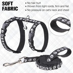 BEAUTYZOO Cat Harness and Leash Set Escape Proof for Walking, Kitten Soft Adjustable Vest Harnesses for Small Medium Large Cats, Easy Control Breathable Plaid Ribbon Nylon for Outdoor Indoor Use