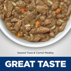 Hill's Science Diet Healthy Cuisine, Senior Adult 11+, Great Taste, Wet Cat Food, Seared Tuna & Carrot Stew, 2.8 oz Can, Case of 24