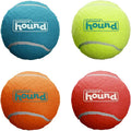 Outward Hound Squeaker Ballz 4-Pack Tennis Ball Dog Toys with Squeaker, Interactive Fetch Play for Pets Under 50 lbs, Training Balls for Indoor & Outdoor Exercise, Medium, 2.5-inch