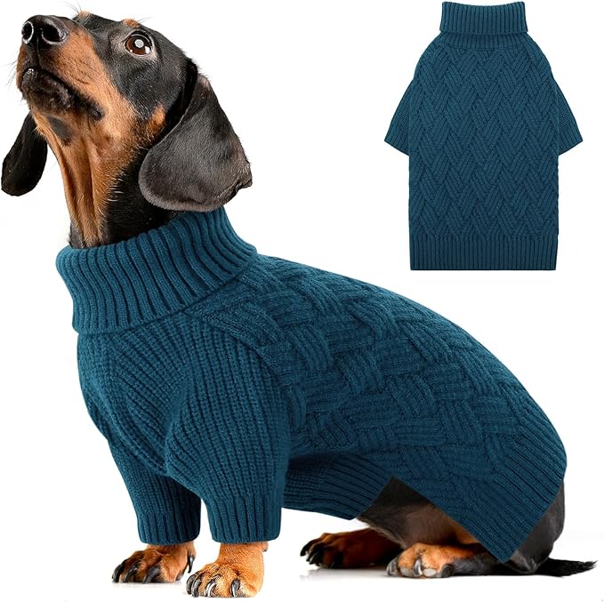 AOFITEE Small Dog Sweater, XS Dog Sweater, Warm Dogs Halloween Sweaters, Dogs Winter Sweaters for Pet Girl Boy, Turtleneck Thick Puppy Sweatshirt Female Male for Yorkie, Chihuahua, XSmall
