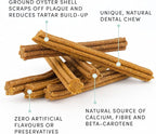Crumps' Naturals Pbb- Bacon Dental Dog Treats (18 Pack), 4.5"