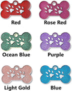 Personalized Dog Cute Paw Pet ID Tag for Pet Collar or Key Chain - cat Name tag, Personalized cat id tag, Kitten Name tag, Kitten id tag (Bone-Shaped-Small: Light Gold)