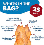 Best Bully Sticks Pig Ears - 25 Count (Pack of 1) - All Natural, USA Baked and Packed, Single Ingredient, Easily Digestible 100% Pork Chew Treat - Puppies, Small, Medium, Large Dogs